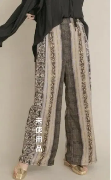 미사용품 Eimee Law 누보 모자이크 pt 와이드 스트레이트 팬츠