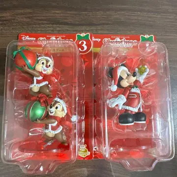 Disney 크리스마스 오너먼트 복권 미키, 칩과 데일 세트