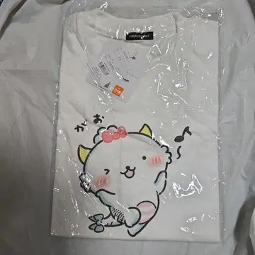 산리오 가오파와루 반팔 T셔츠 화이트