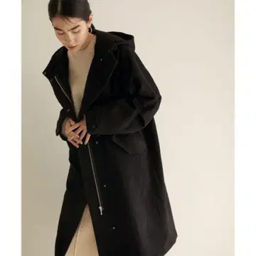 SALON adam et rope 울 캐시미어 모즈 코트