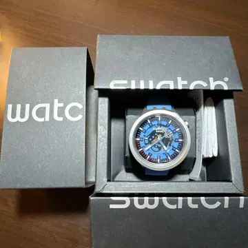Swatch 쿼츠 손목시계 파랑