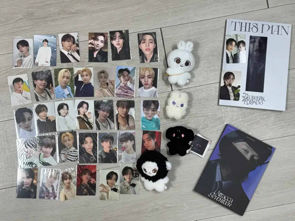 Seventeen Jeonghan (+ other members) photocard, unofficial doll, This Man, Attacca album set