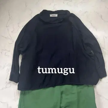 인기 tumugu (츠무구) 내추럴 블라우스 린넨 혼방