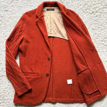 레어 L 사이즈 COMME CA MEN 니트 테일러드 케이블 오렌지