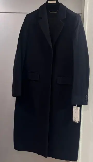 미라 오웬 체스터 코트 네이비 미사용 새상품 택 포함