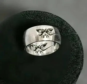 나비 모티브 스테인리스 스틸 반지 사이즈 약 2cm