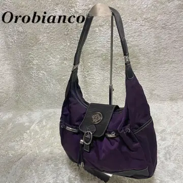 오로비안코 토트백 핸드백 나일론 가죽