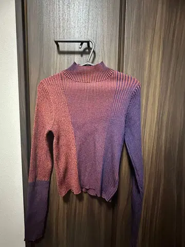 MURUA 터틀넥 스웨터 오렌지 퍼플