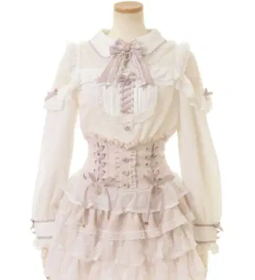 LIZLISA 리즈리사 프론트 요크 프릴 블라우스 핑크