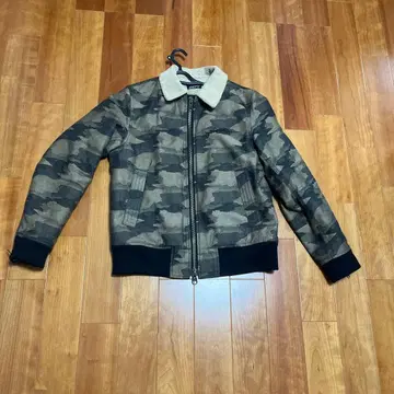 퍼 자켓 카모플라쥬 카모 무늬 블루종 더블 지퍼