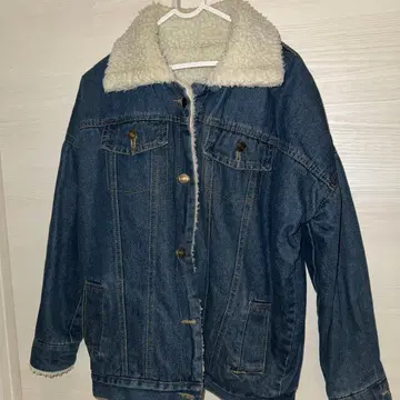 데님 재킷 보아 칼라 부착