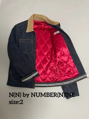 N(N) 넘버나인 데님 자켓 안감 더블 지퍼