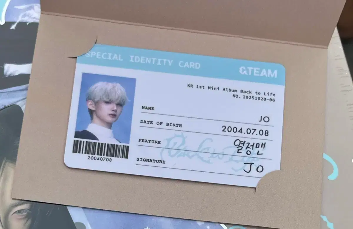 &team JO ID Card Angel Card wts