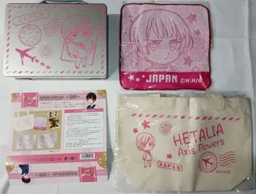 헤타리아 외출 세트 일본 캔 케이스 미니 토트백 자카드 미니 타월