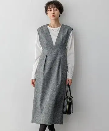 실크 네프 헤링본 올인원 원피스 38 사이즈