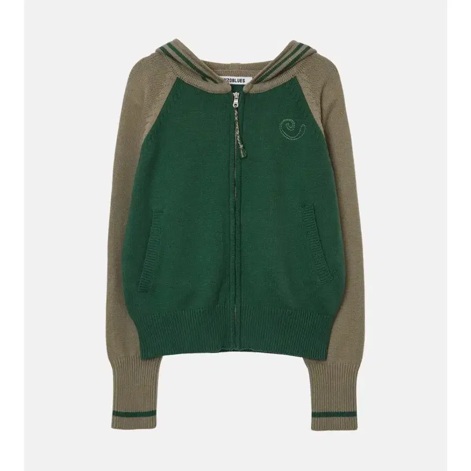 ENZOBLUES Striped Zip-up Hoodie (Blue) #엔조블루스 on Bunjang