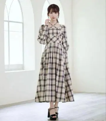 RoseMuse check box tuck dress