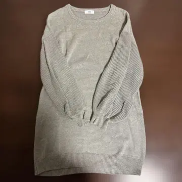 로데오 크라운 RCWB 그레이 니트 원피스 벌룬 소매