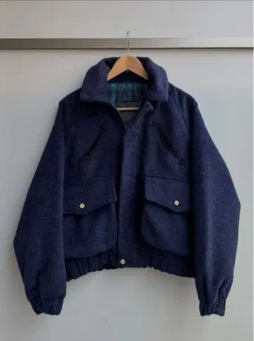 ballsy brothers 샤기 웨스턴 블루종 아우터 네이비