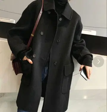 SMILE ORCHID (스마일 오키드) 울 코트 블랙