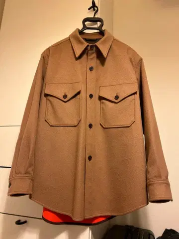 브라운 자켓 울풍 오렌지 안감