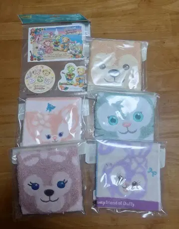 디즈니 랜드 시 손수건 스티커 더피 셰리메이 타월