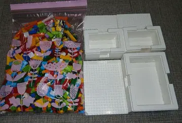 컬러풀 블록과 수납 컨테이너 세트