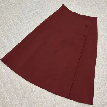 [ 새상품급 ] 랩스커트풍 스커트 보르도 S 내추럴 뷰티 베이직