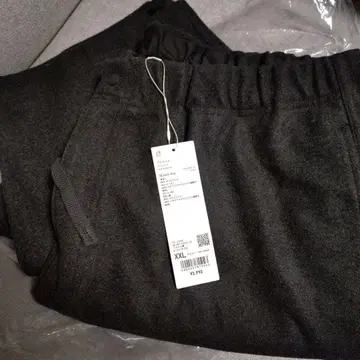 UNIQLO U 브러쉬드 맨투맨 와이드 팬츠 XXL 다크 그레이