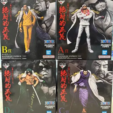 [ 새상품급 박스 있음 ] 원피스 절대적 정의 제일복권 피규어 4종 세트