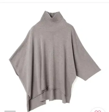 미즈이로 인드 판초 라이크 하이넥 풀오버 비대칭