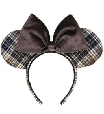 디즈니랜드 시 카츄샤 체크 브라운 2025 신상