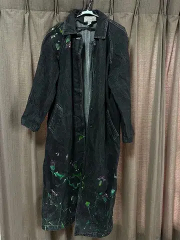 Learsi 꽃무늬 프린트 롱 코트 M