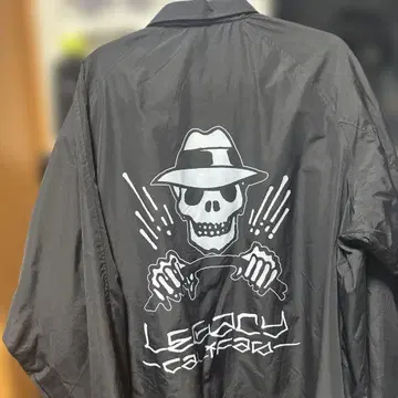 TRIBAL GEAR 나일론 자켓 블랙 스컬 디자인