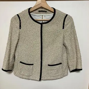 드레 스테리아 트위드 노카라 자켓