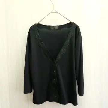 oilet 가디건 볼레로 겉옷 레이스 블랙 M 사이즈