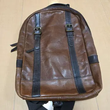 FOSSIL 브라운 가죽 백팩
