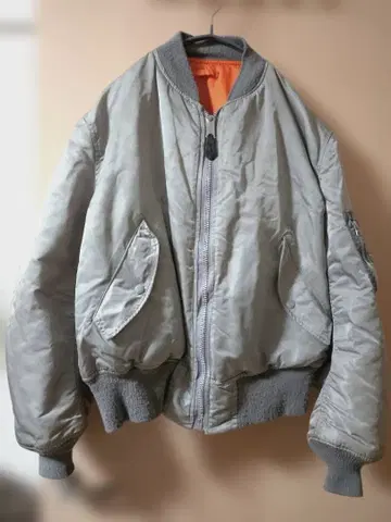 80's ALPHA MA-1 자켓 그레이 오렌지