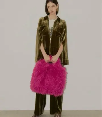 yae 올리브 그린 벨로아 점프수트 올인원