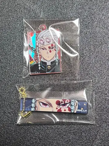 귀멸의 칼날 기둥전 오로라 아크릴 참 블록 키링 우즈이 텐겐