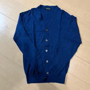 JOHN SMEDLEY 인디고 네이비 울 가디건 S