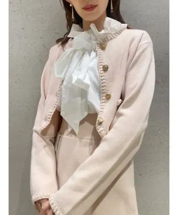 SNIDEL 스나이델 바리에 니트 자켓 니트 스커트 셋업