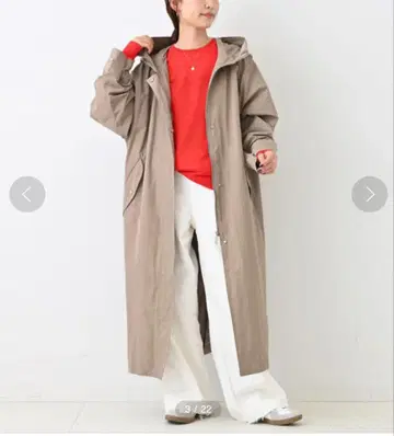 새상품급 SLOBE IENA PLC 웨더 스탠드 후디 롱