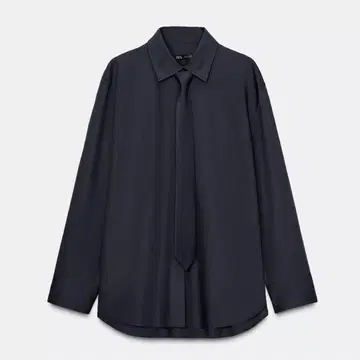 ZARA ZW COLLECTION 포플린 넥타이 셔츠
