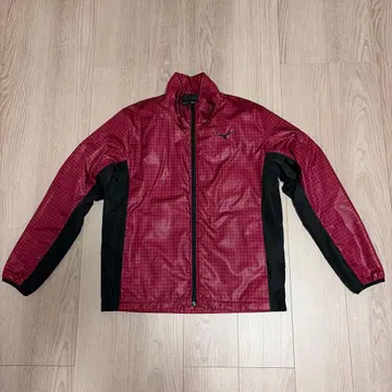 Mizuno 하운드투스 패턴 자켓 레드/블랙