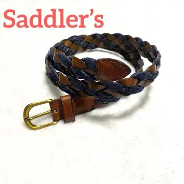 Saddler's 가죽 데님 메쉬 벨트 이탈리아제