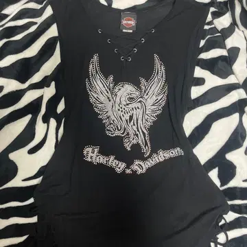 할리데이비슨 y2k 헤이세이 갸루 레이스업 탱크탑