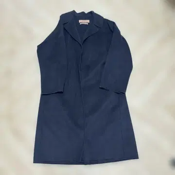 자라 울 롱 코트 네이비 자라 베이직