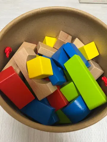 Hape 쌓기 블록 (무지 및 컬러) 100 블록