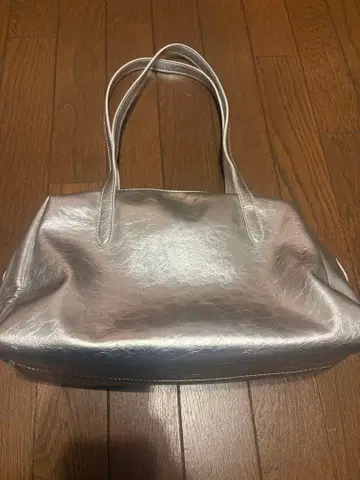 한국 실버 핸드백 롱 숄더